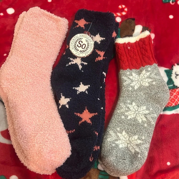 NWT American Fuzzy Socks 3 Pair Bundle - Picture 2 of 2